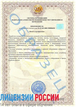 Образец сертификата соответствия (приложение) Сертолово Сертификат ISO 27001